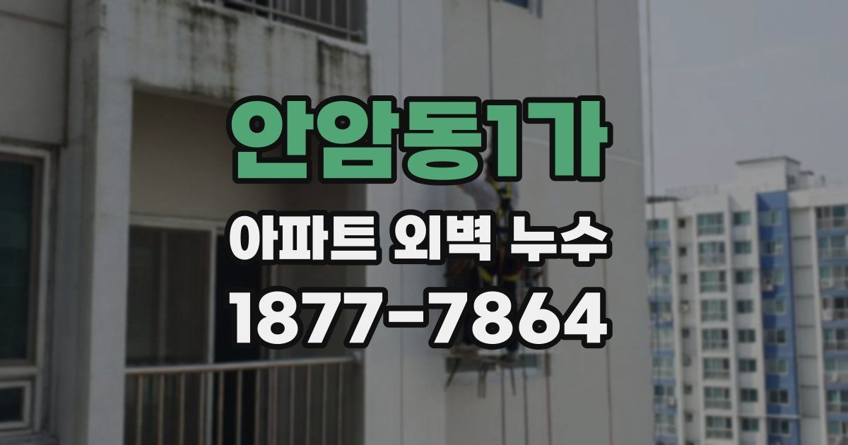 안암동1가 아파트 외벽 누수
