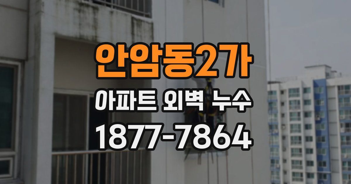 안암동2가 아파트 외벽 누수