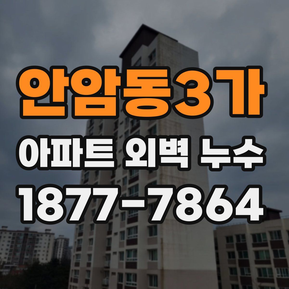 안암동3가 아파트 외벽 누수