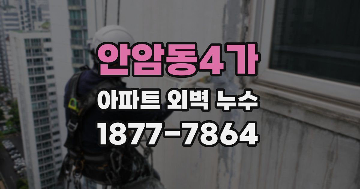 안암동4가 아파트 외벽 누수