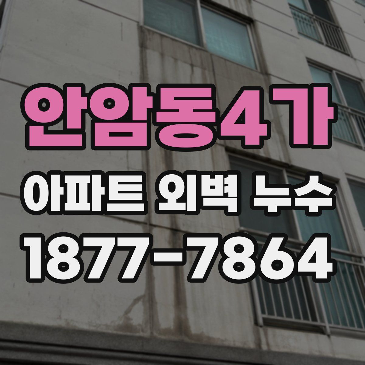 안암동4가 아파트 외벽 누수