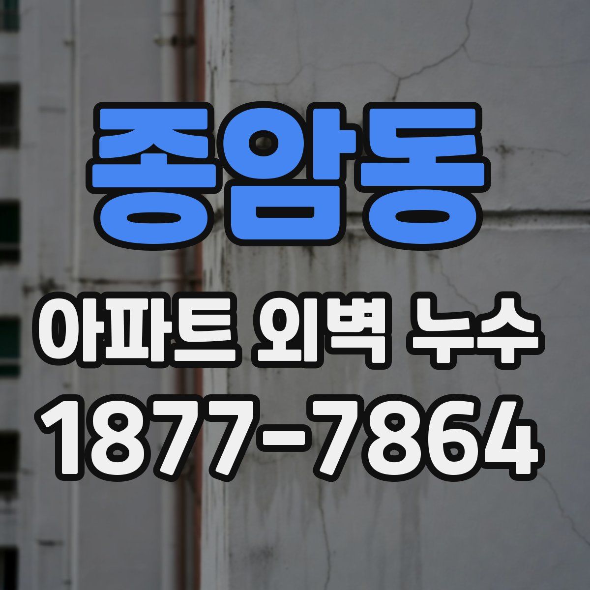 종암동 아파트 외벽 누수