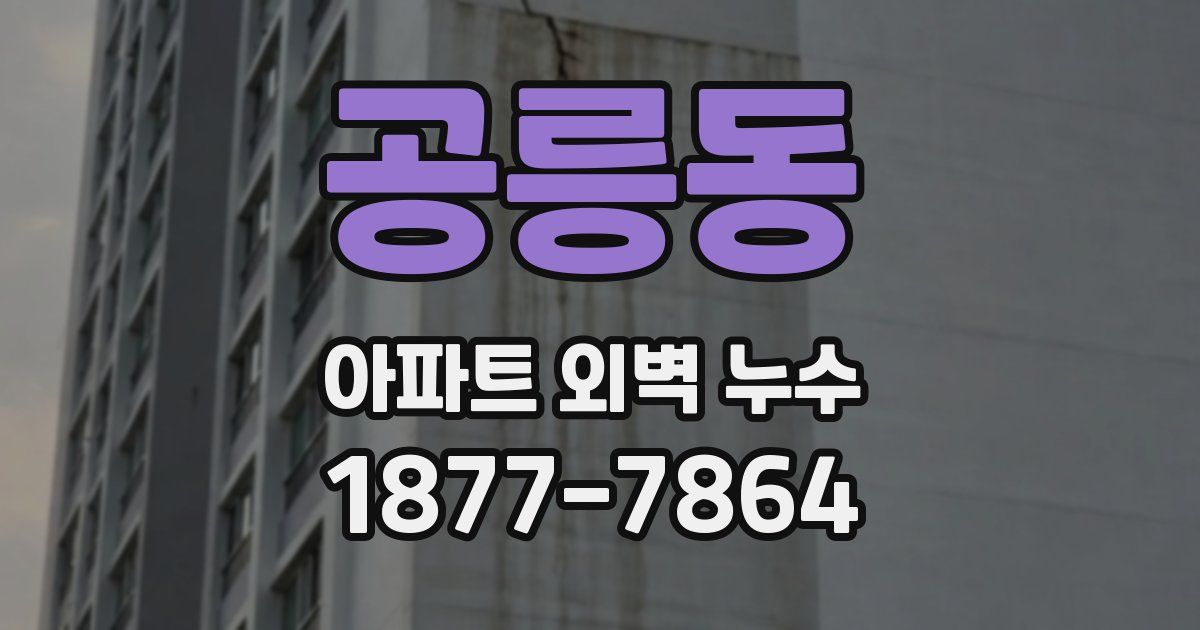 공릉동 아파트 외벽 누수