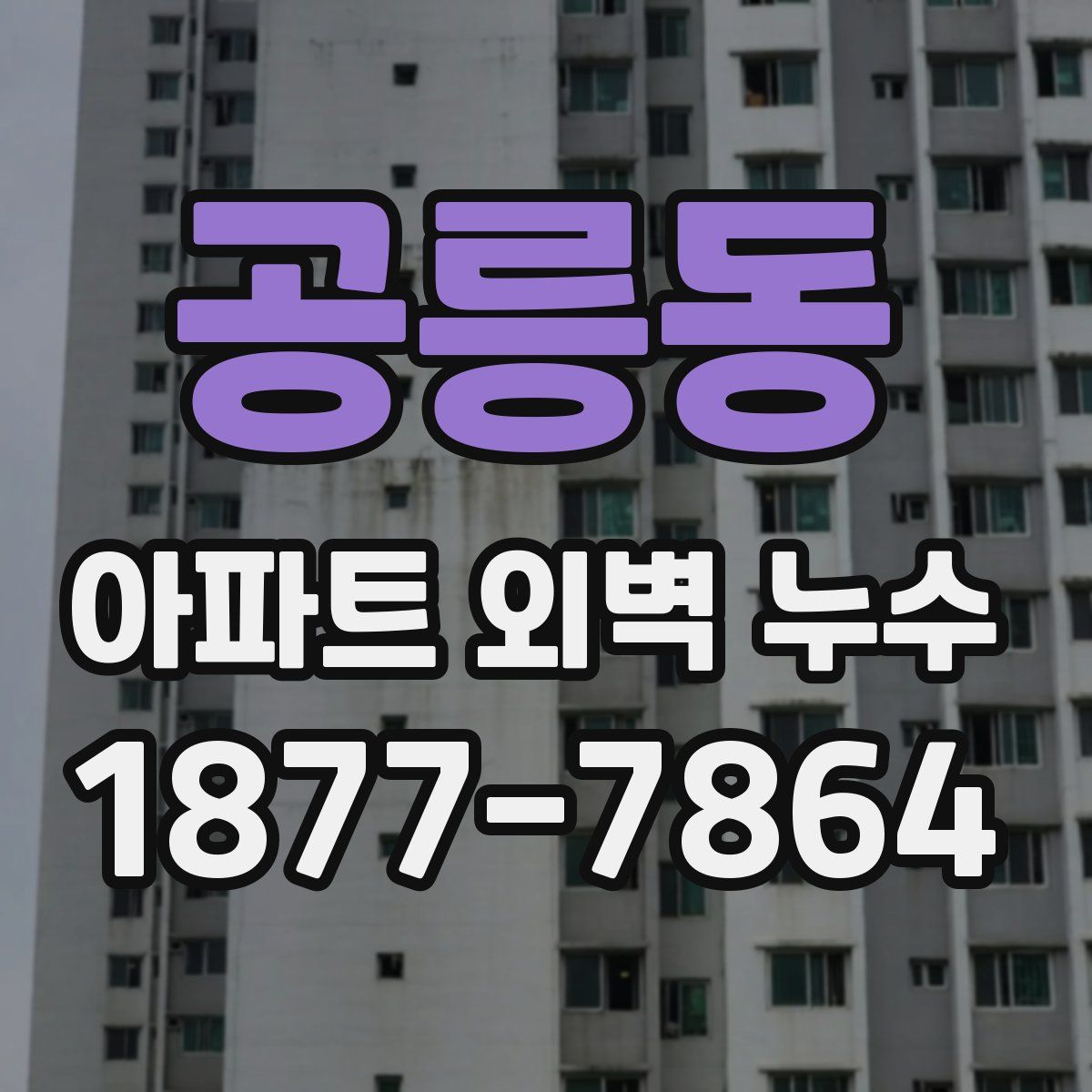 공릉동 아파트 외벽 누수