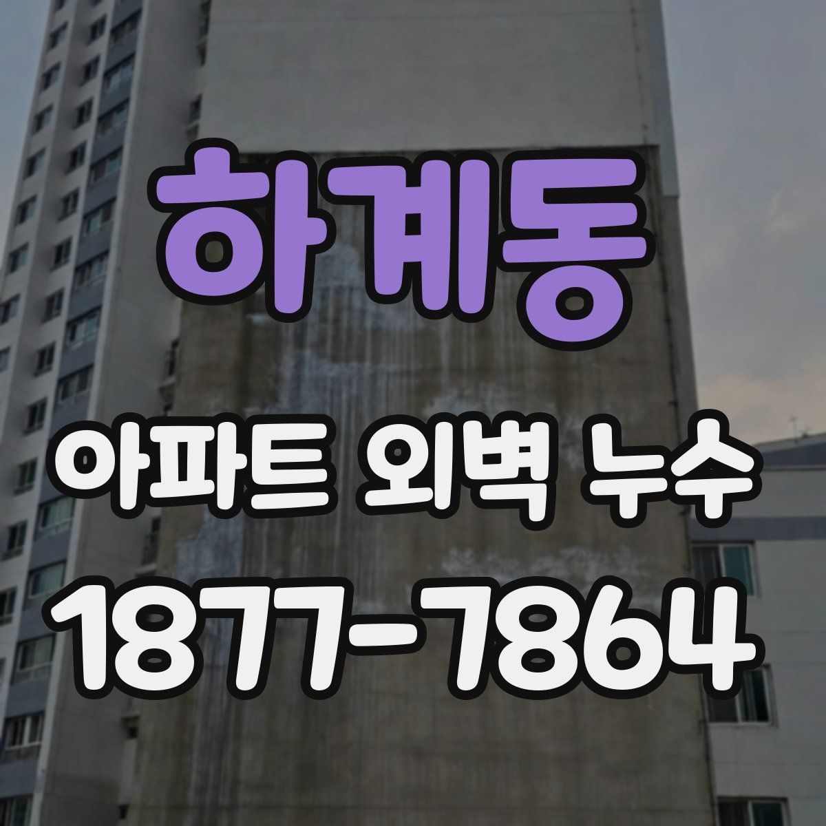 하계동 아파트 외벽 누수