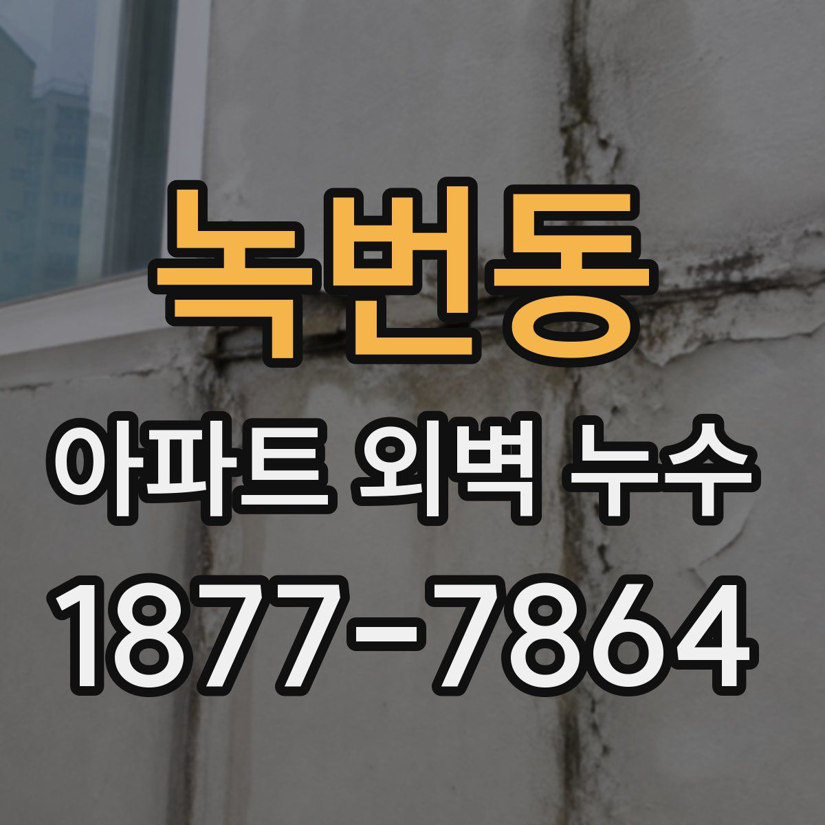 녹번동 아파트 외벽 누수