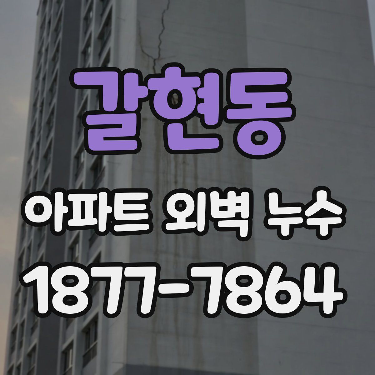 갈현동 아파트 외벽 누수
