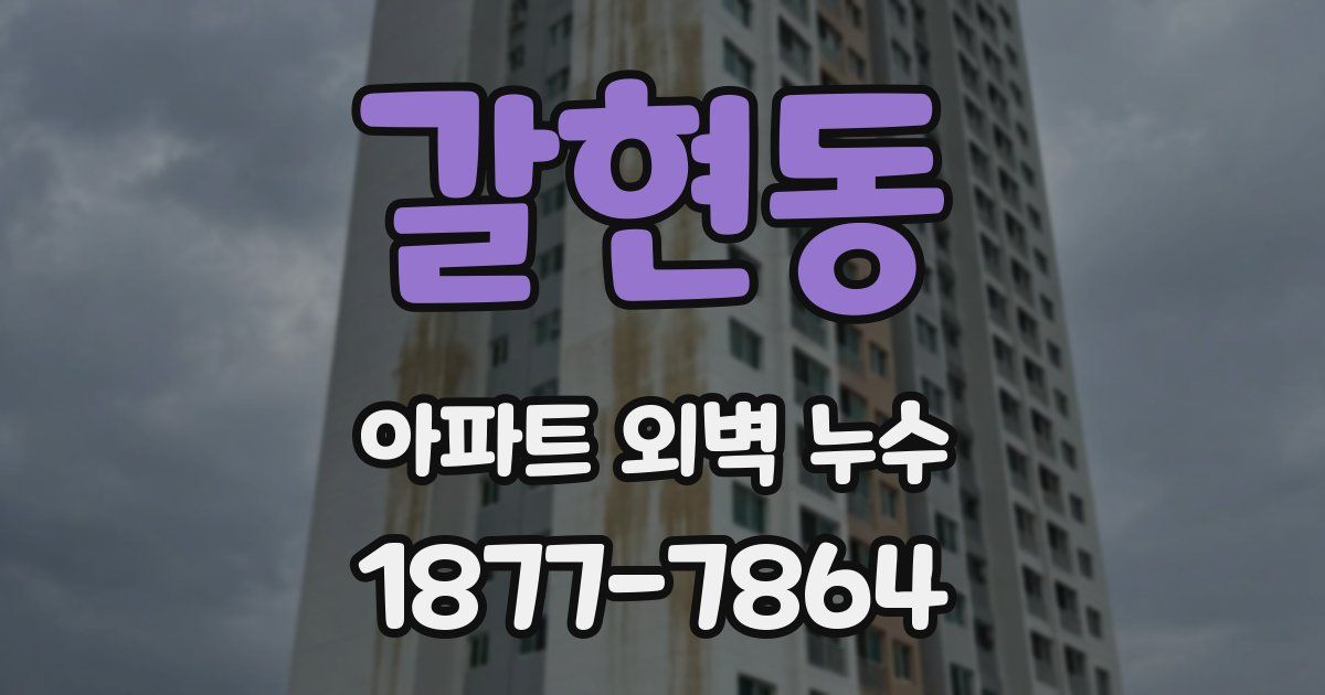 갈현동 아파트 외벽 누수