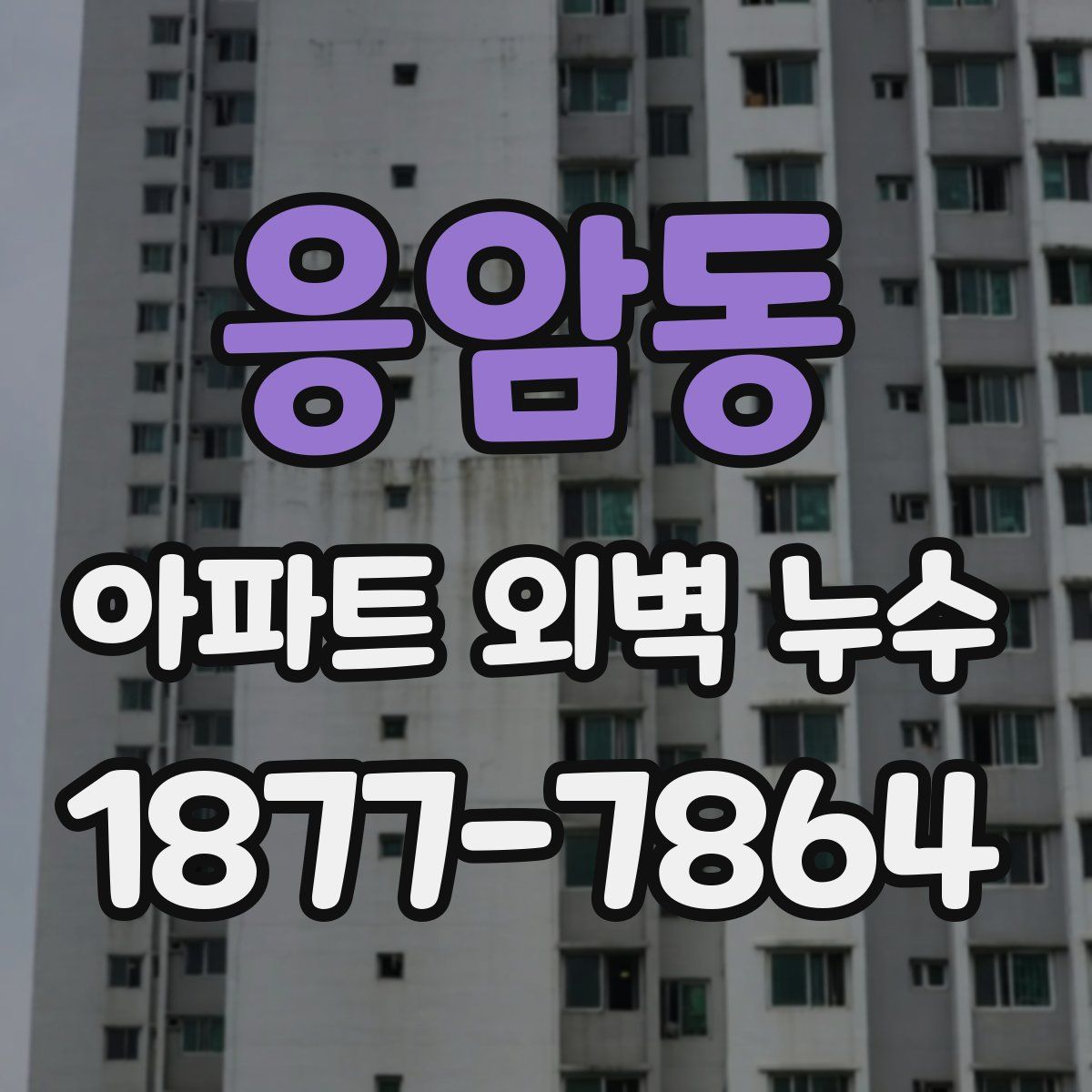 응암동 아파트 외벽 누수