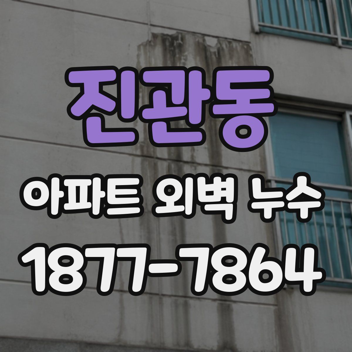진관동 아파트 외벽 누수