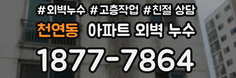 천연동 아파트 외벽 누수