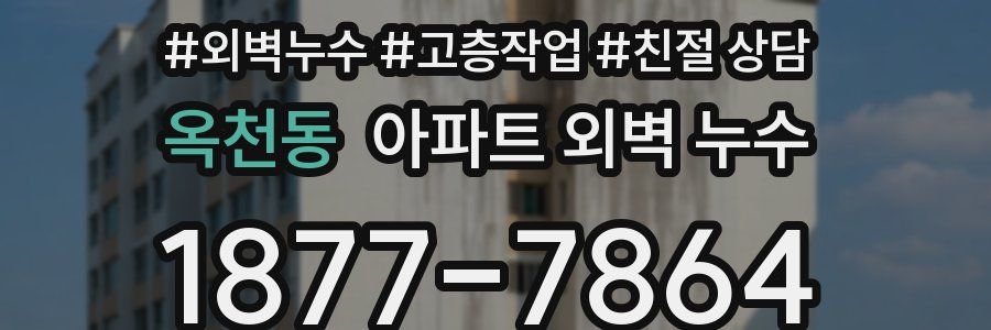 옥천동 아파트 외벽 누수