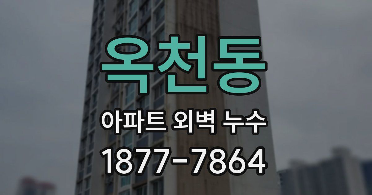 옥천동 아파트 외벽 누수