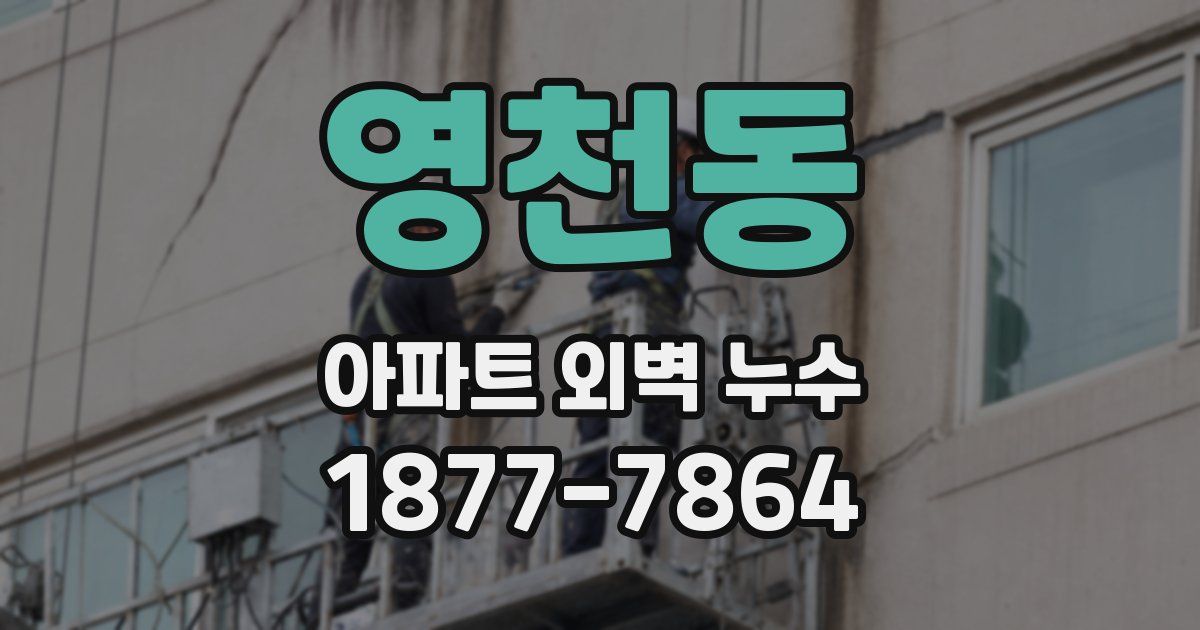 영천동 아파트 외벽 누수