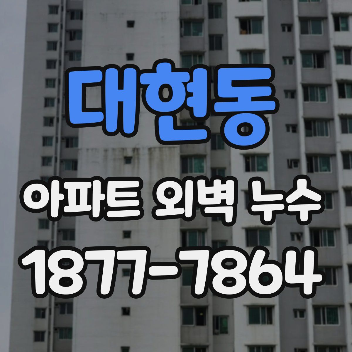 대현동 아파트 외벽 누수