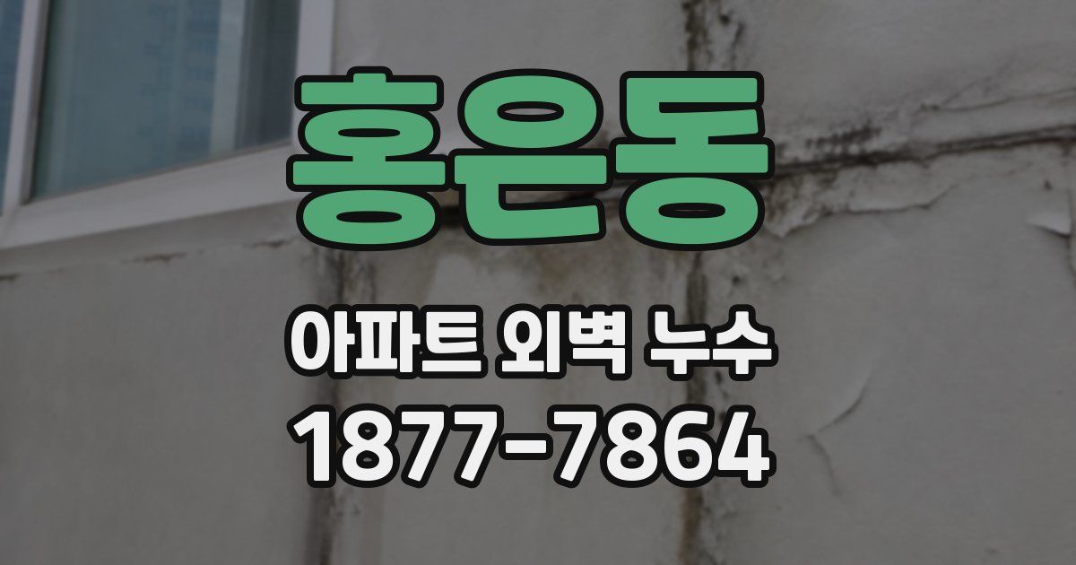 홍은동 아파트 외벽 누수