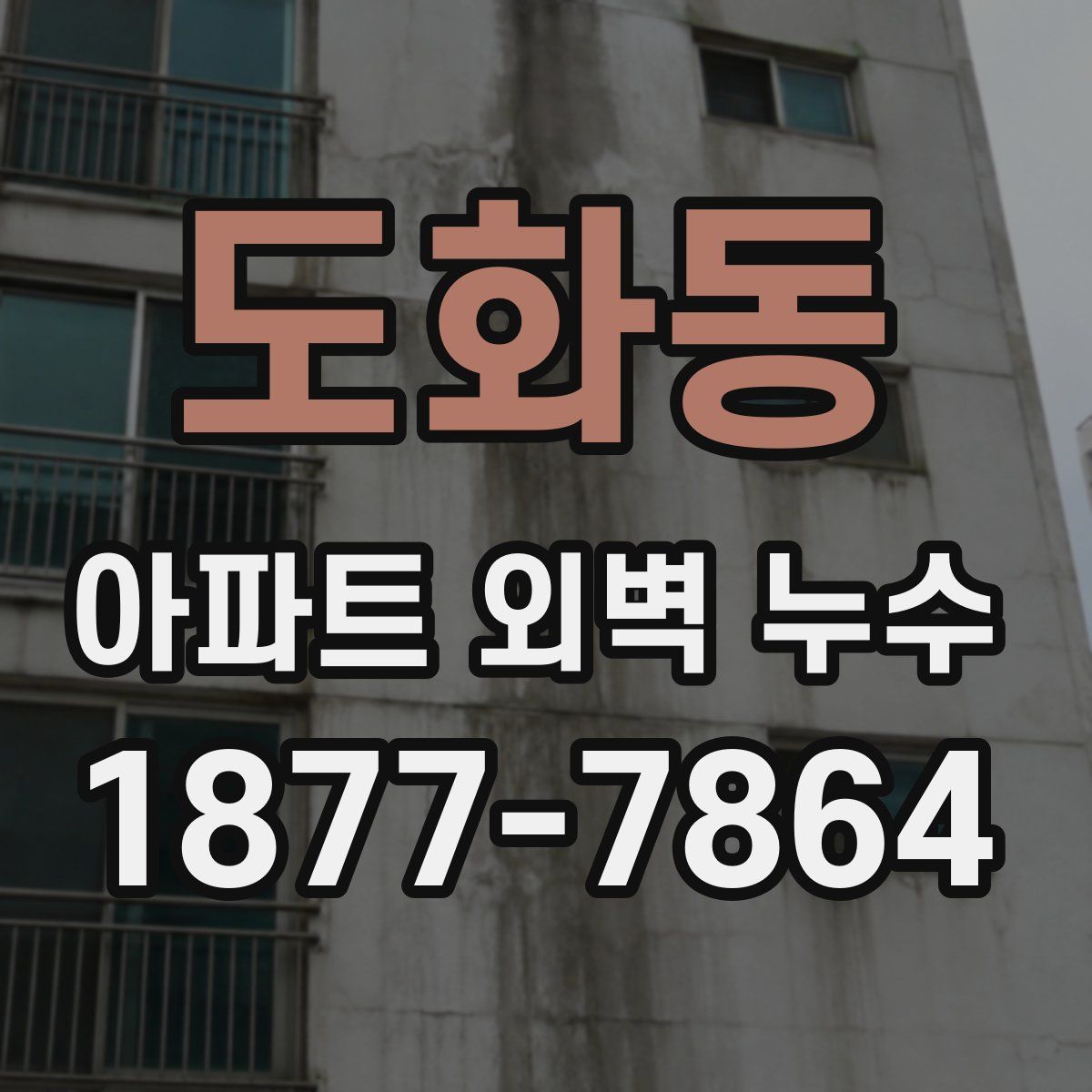 도화동 아파트 외벽 누수