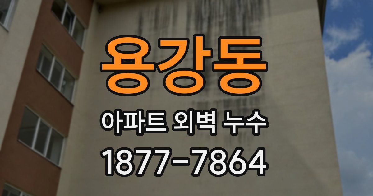 용강동 아파트 외벽 누수