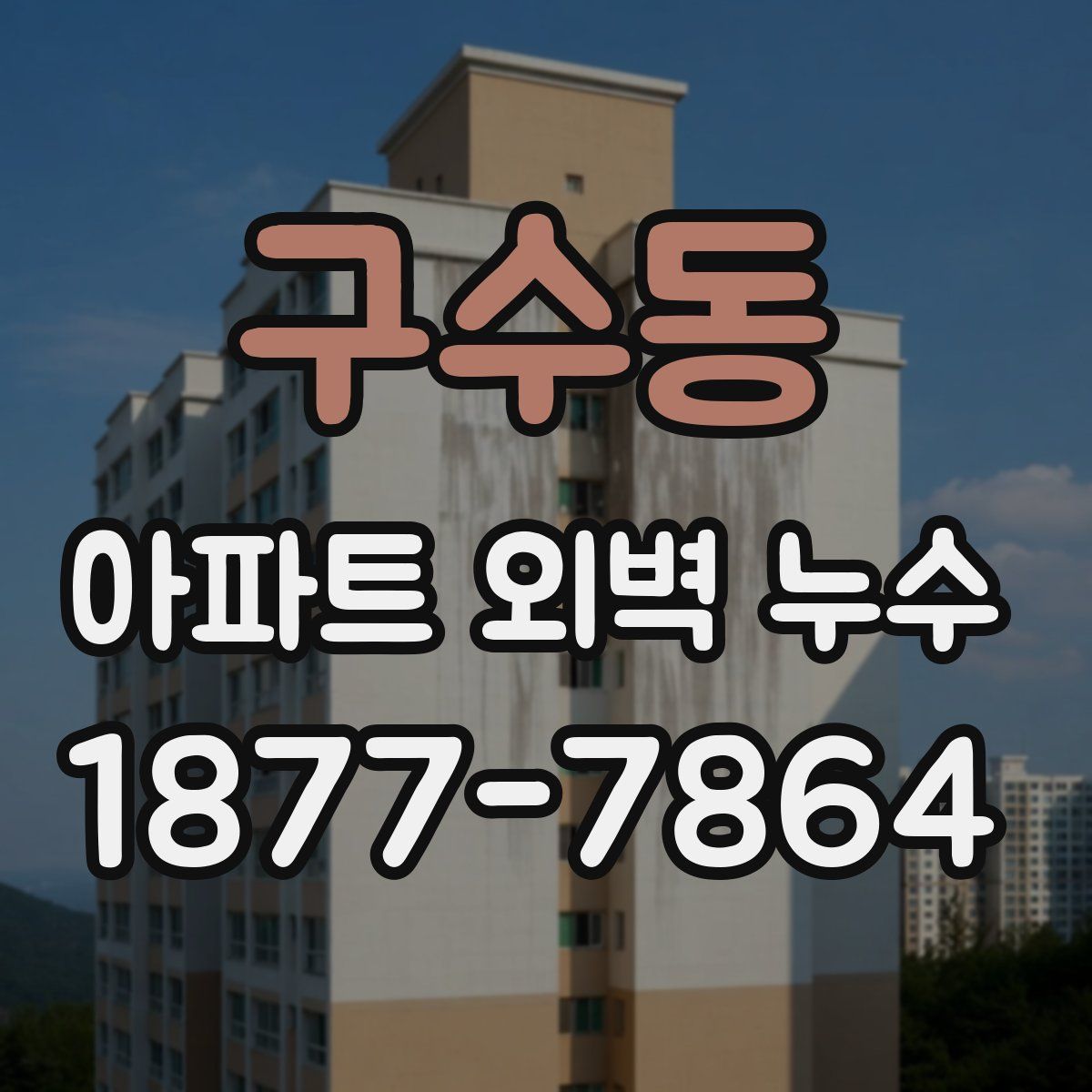 구수동 아파트 외벽 누수