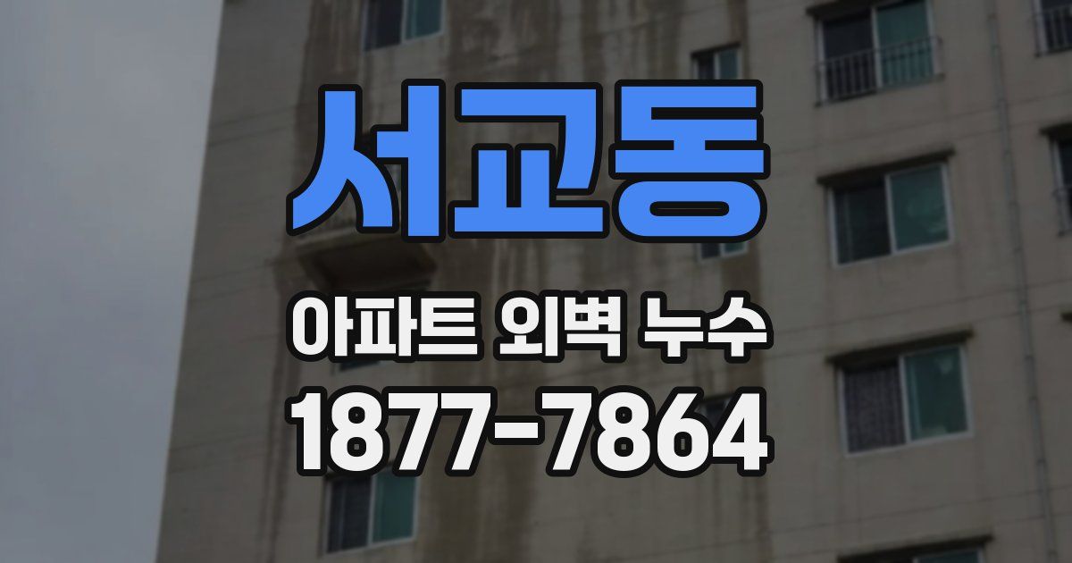 서교동 아파트 외벽 누수