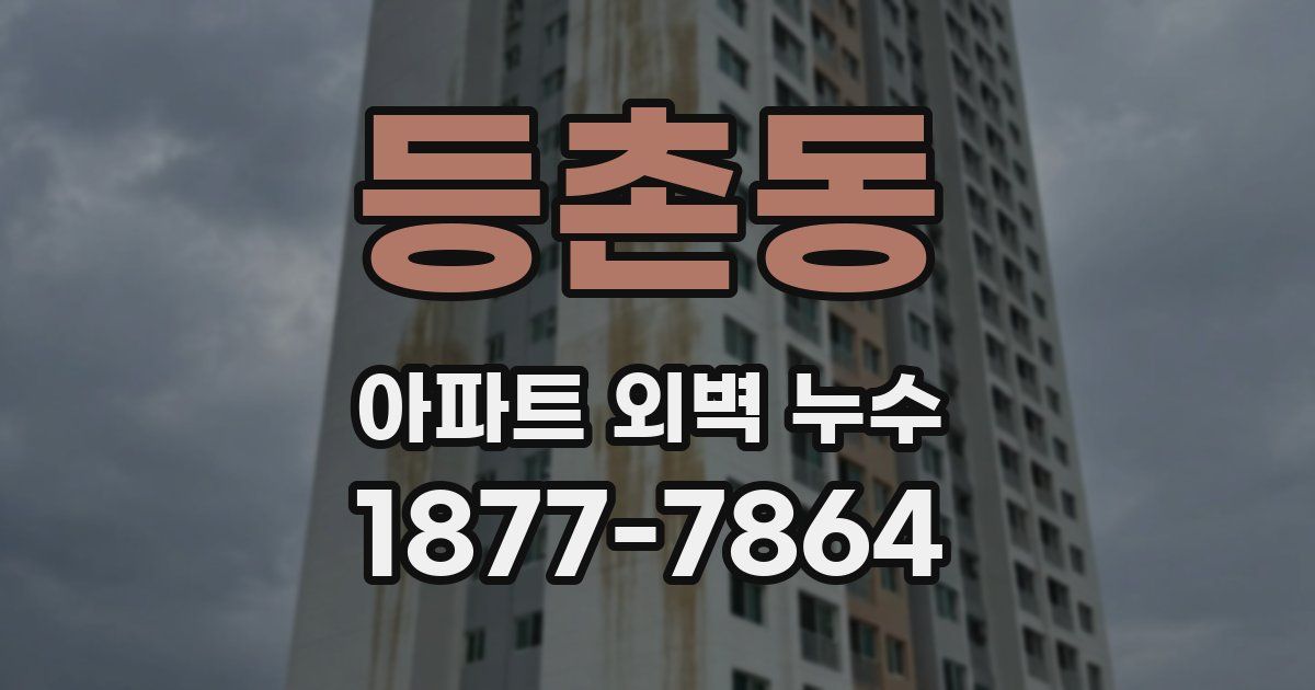 등촌동 아파트 외벽 누수