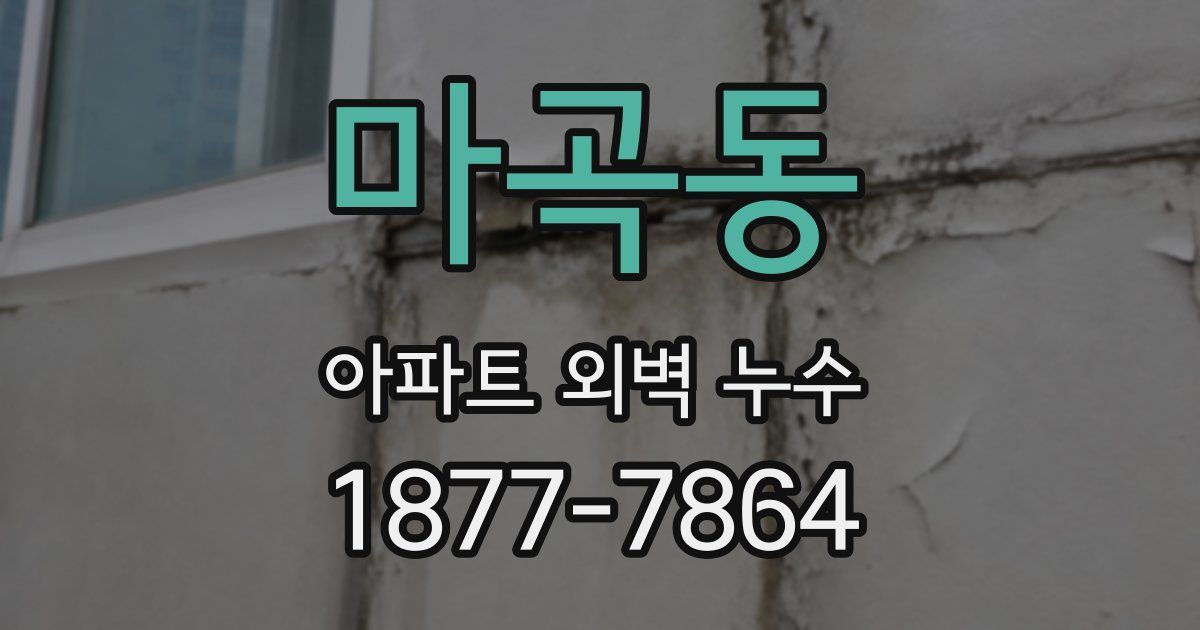 마곡동 아파트 외벽 누수