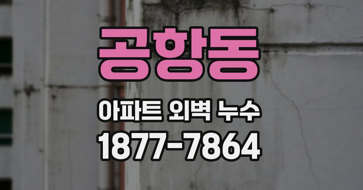 공항동 아파트 외벽 누수
