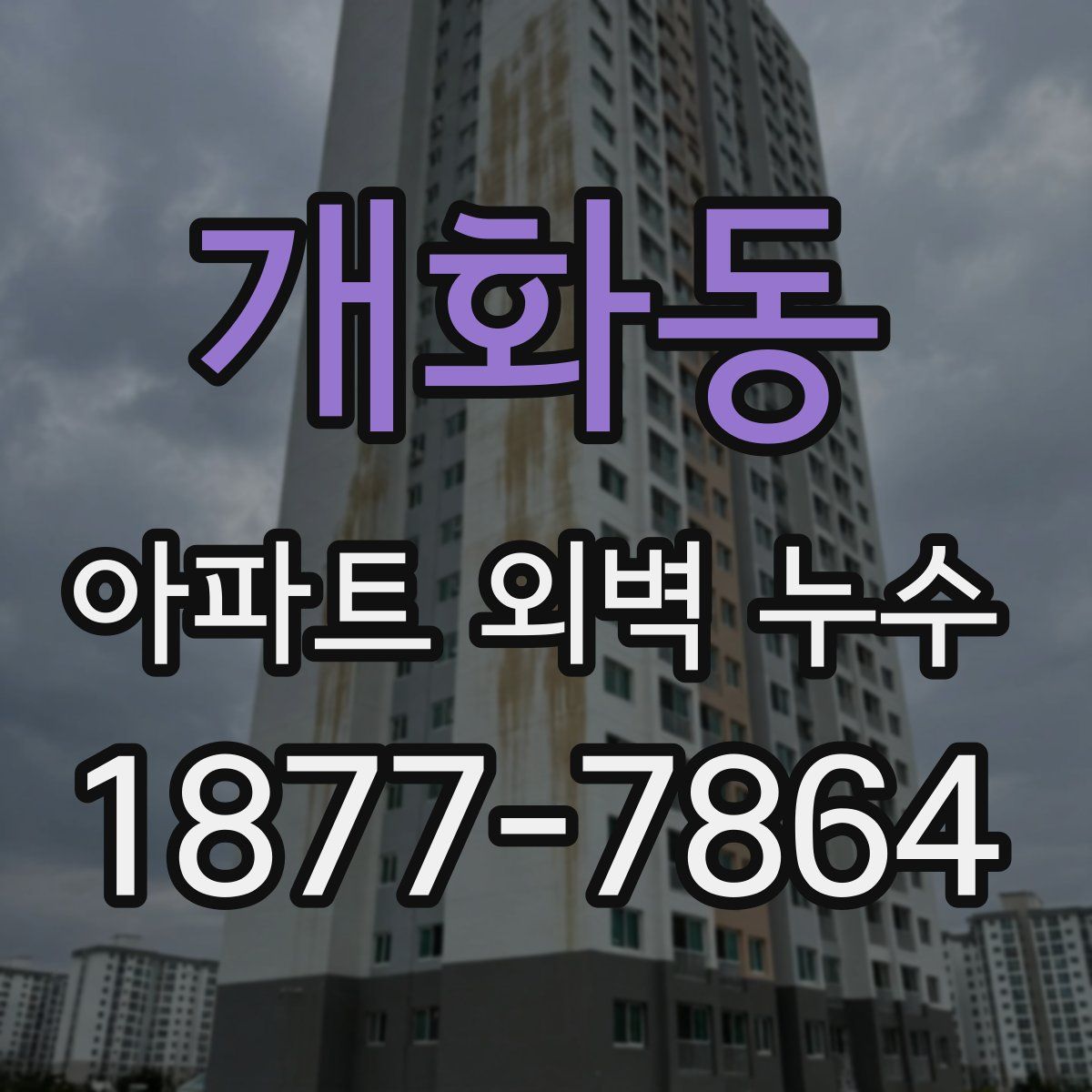 개화동 아파트 외벽 누수