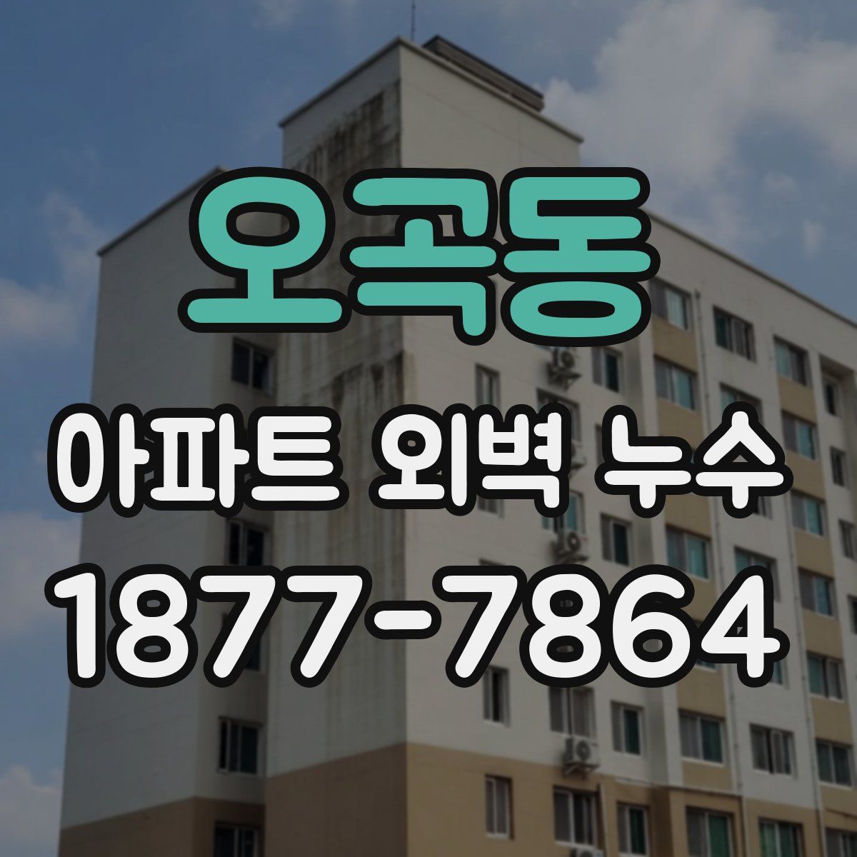 오곡동 아파트 외벽 누수