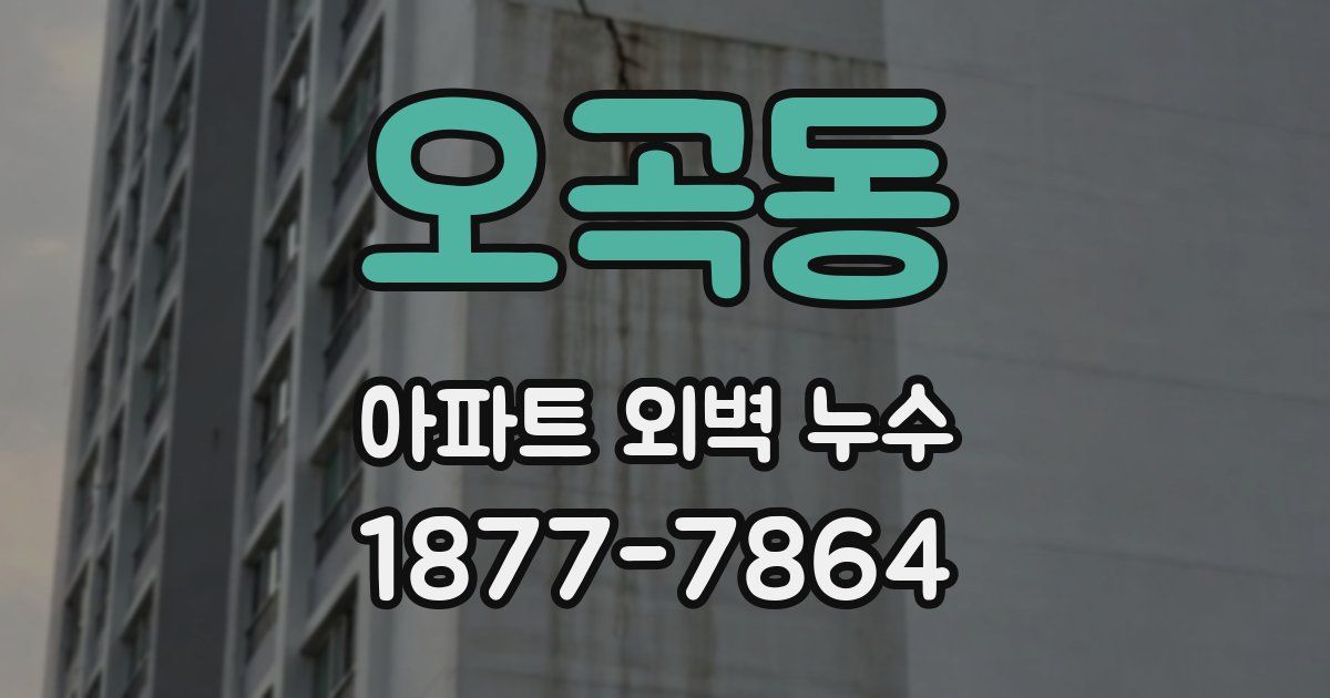 오곡동 아파트 외벽 누수