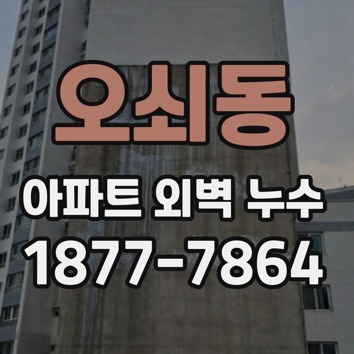 오쇠동 아파트 외벽 누수