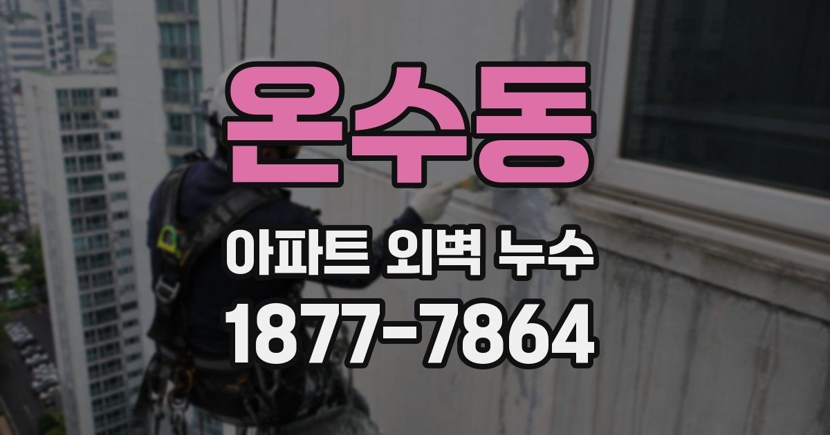 온수동 아파트 외벽 누수