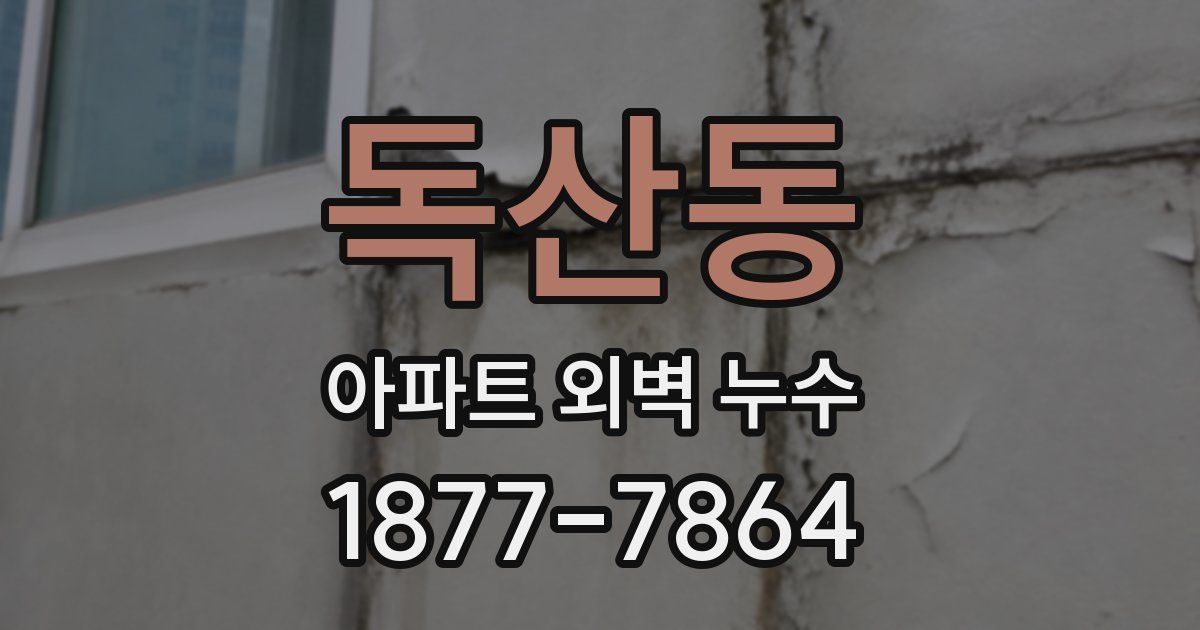 독산동 아파트 외벽 누수