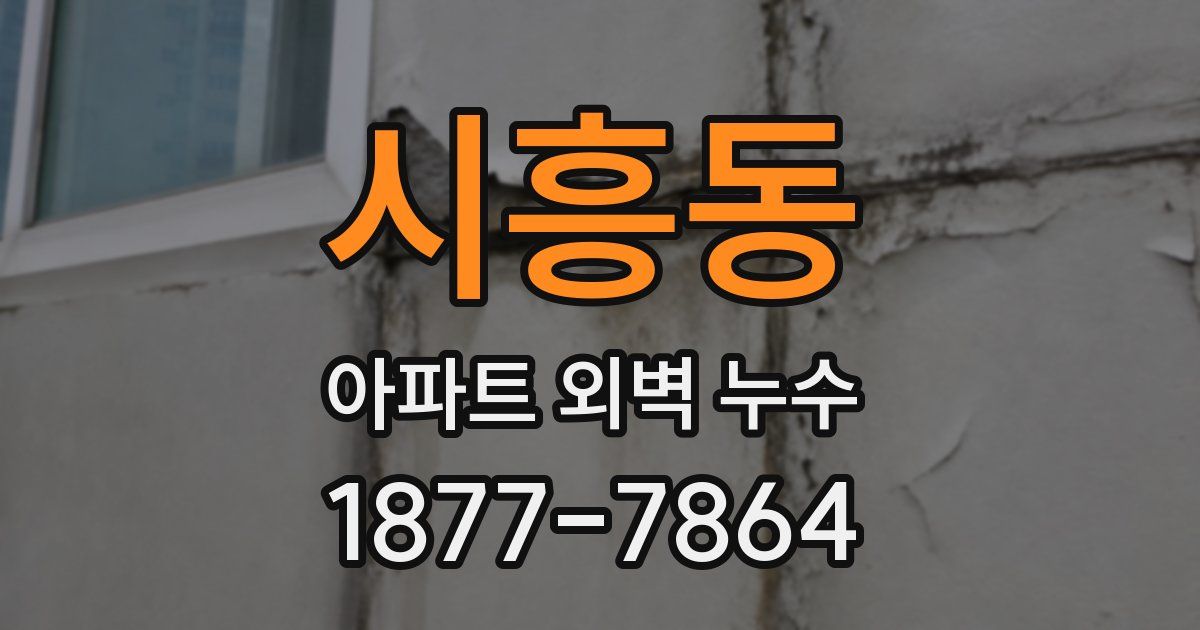 시흥동 아파트 외벽 누수