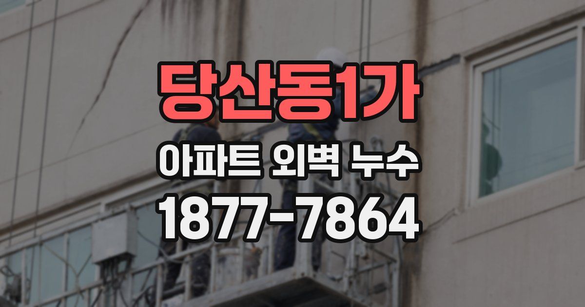 당산동1가 아파트 외벽 누수
