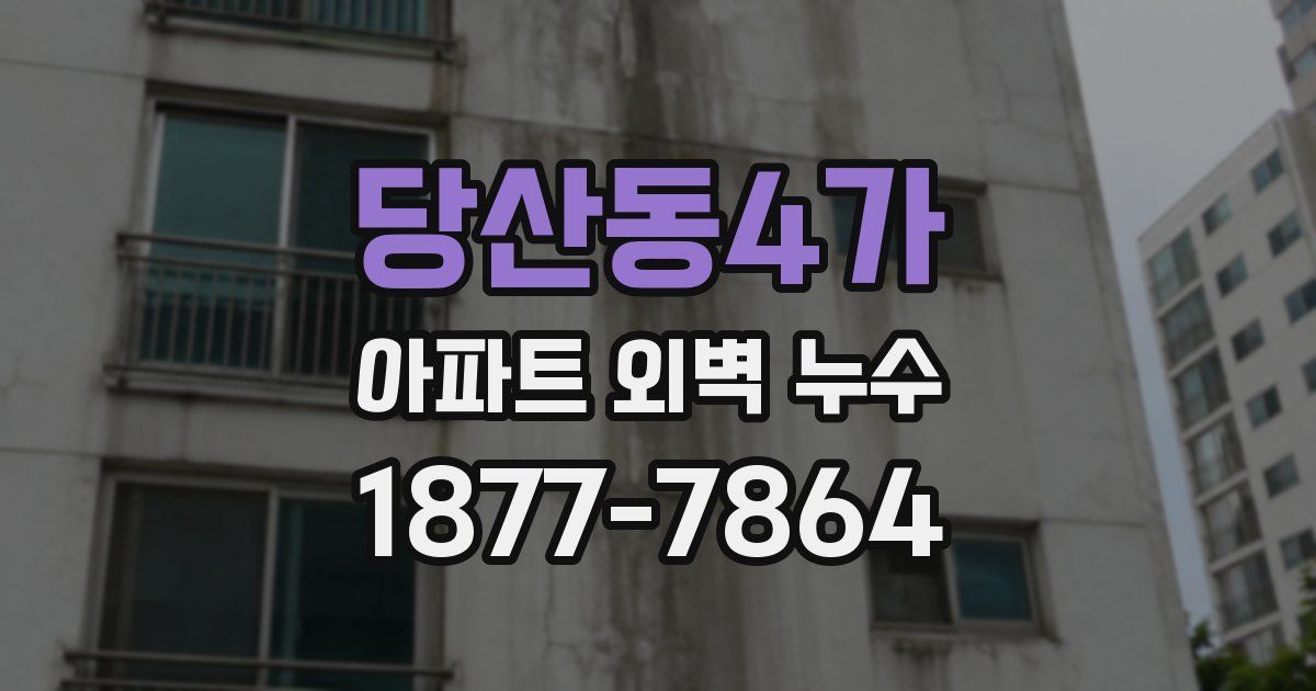 당산동4가 아파트 외벽 누수