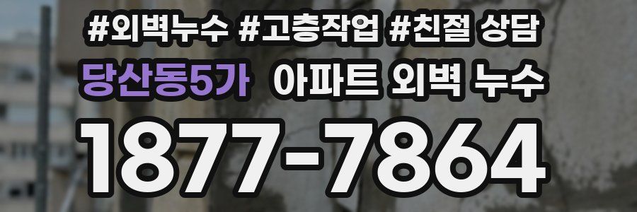 당산동5가 아파트 외벽 누수