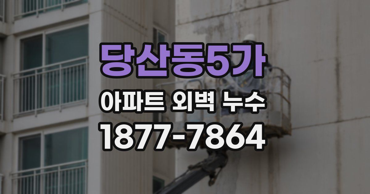 당산동5가 아파트 외벽 누수