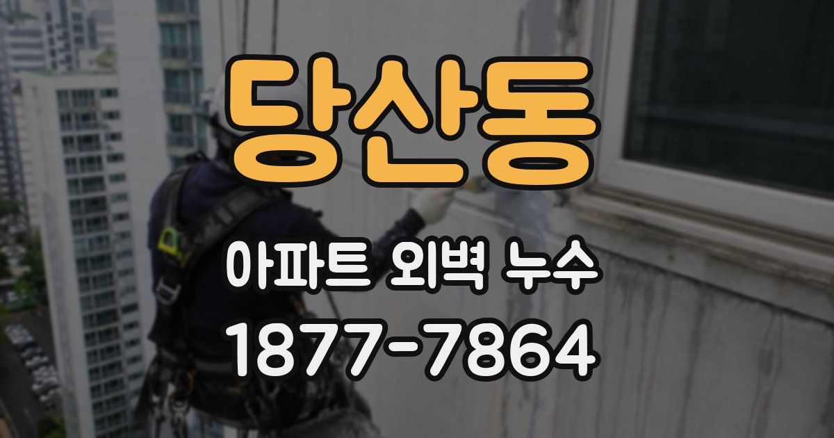 당산동 아파트 외벽 누수