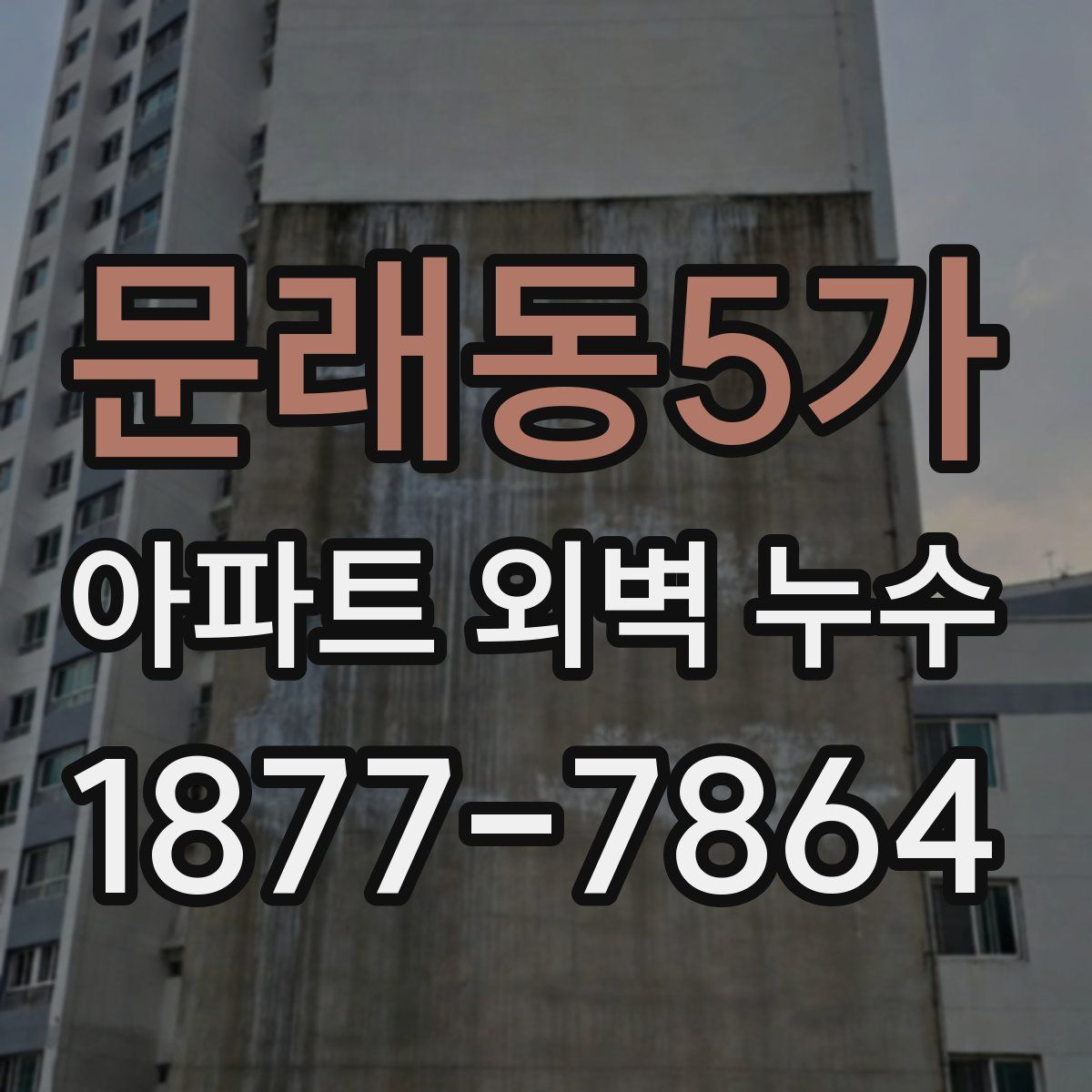 문래동5가 아파트 외벽 누수