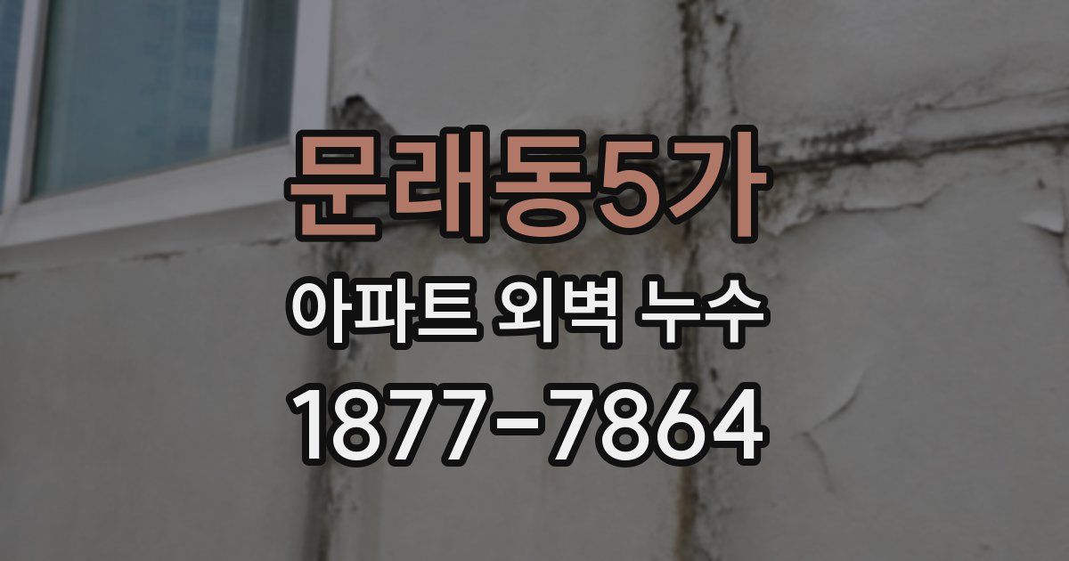 문래동5가 아파트 외벽 누수