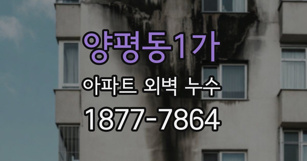 양평동1가 아파트 외벽 누수