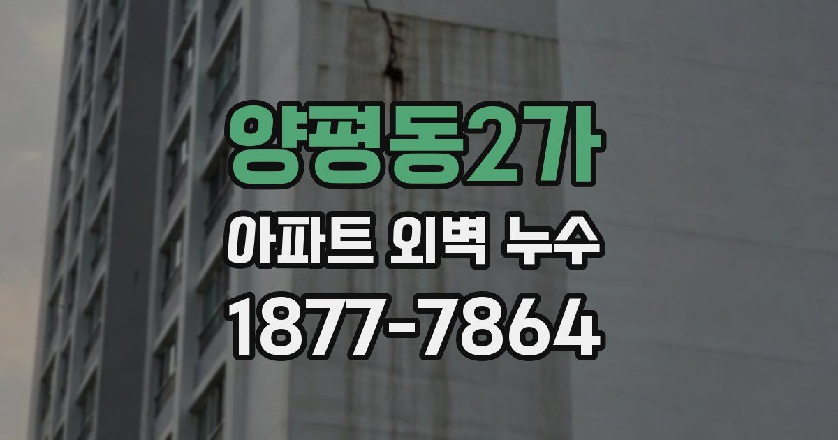 양평동2가 아파트 외벽 누수