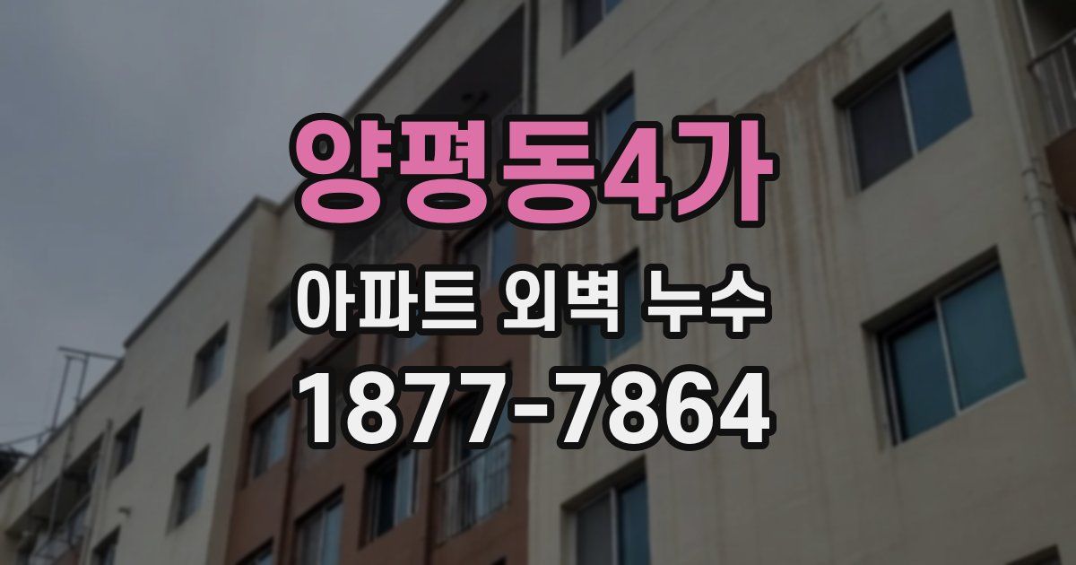 양평동4가 아파트 외벽 누수