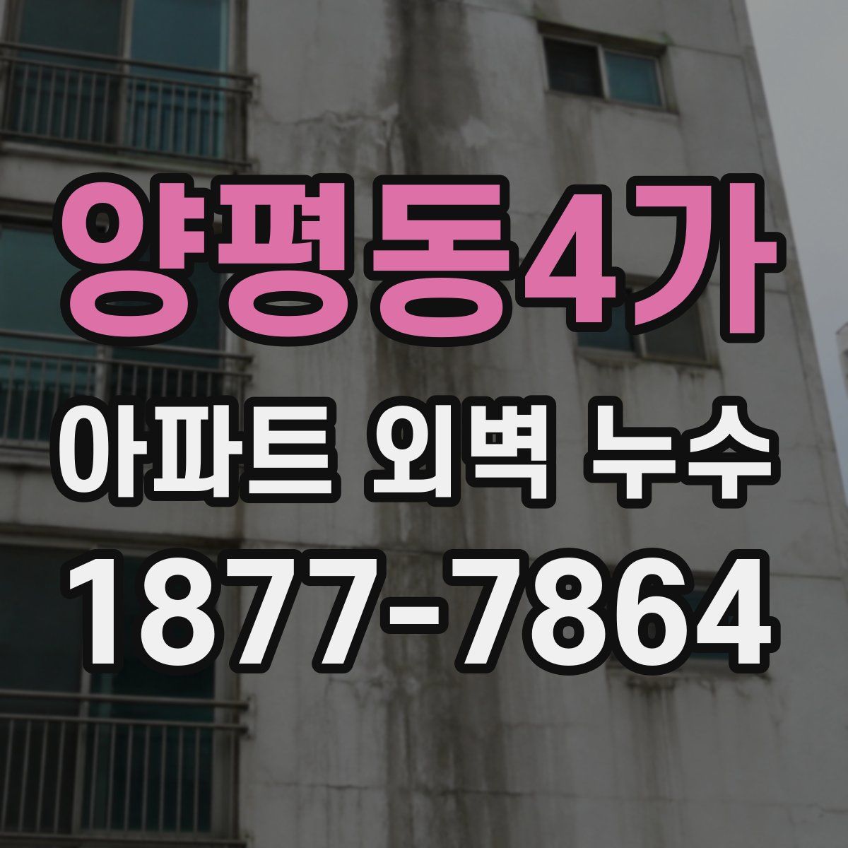 양평동4가 아파트 외벽 누수