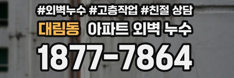 대림동 아파트 외벽 누수