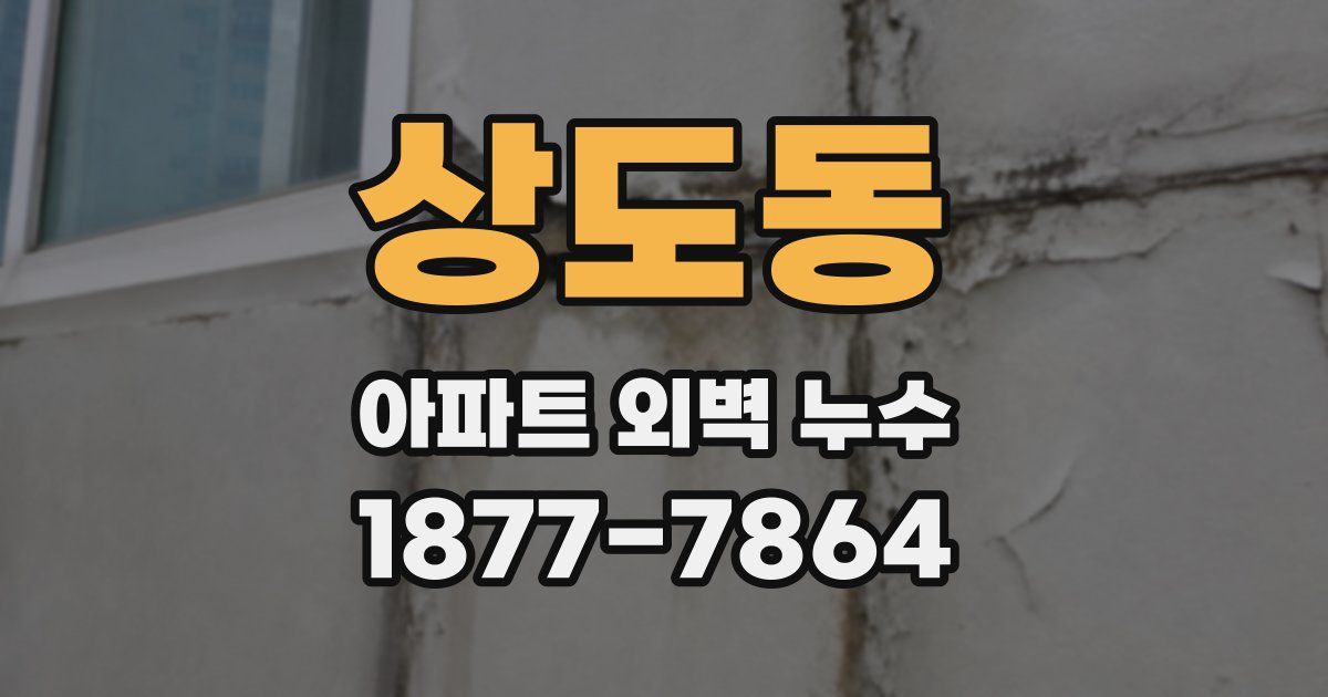 상도동 아파트 외벽 누수