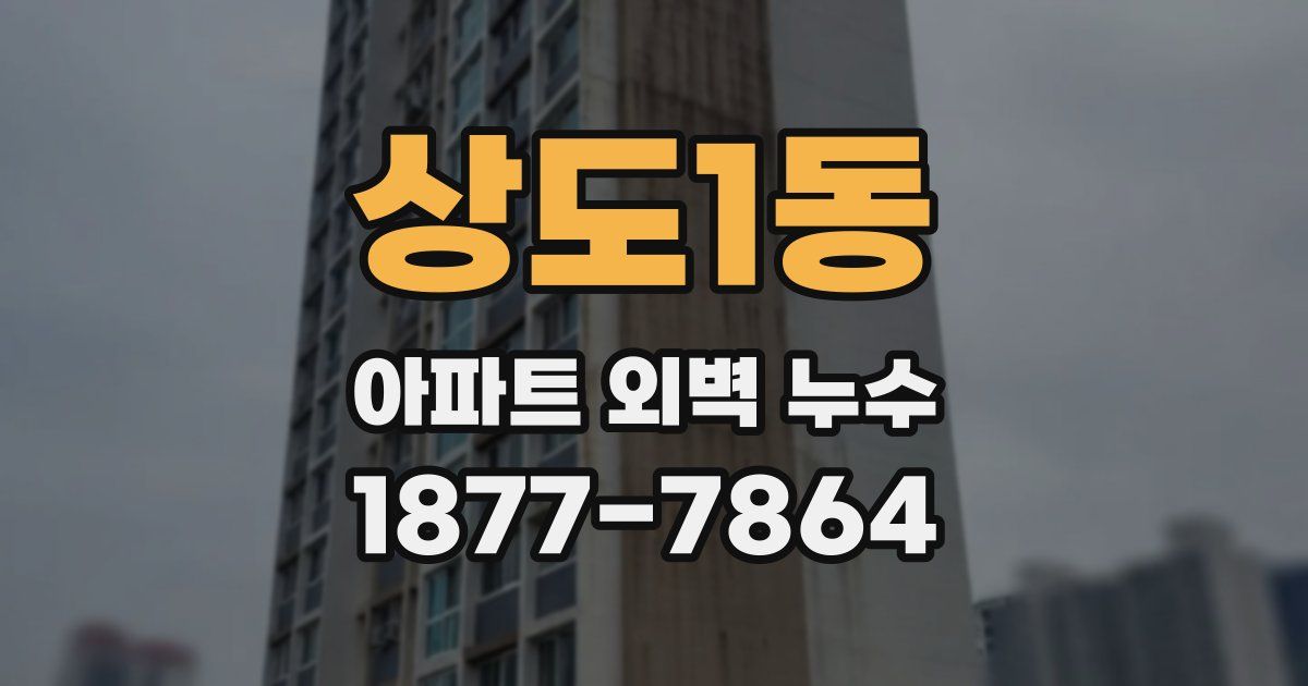 상도1동 아파트 외벽 누수