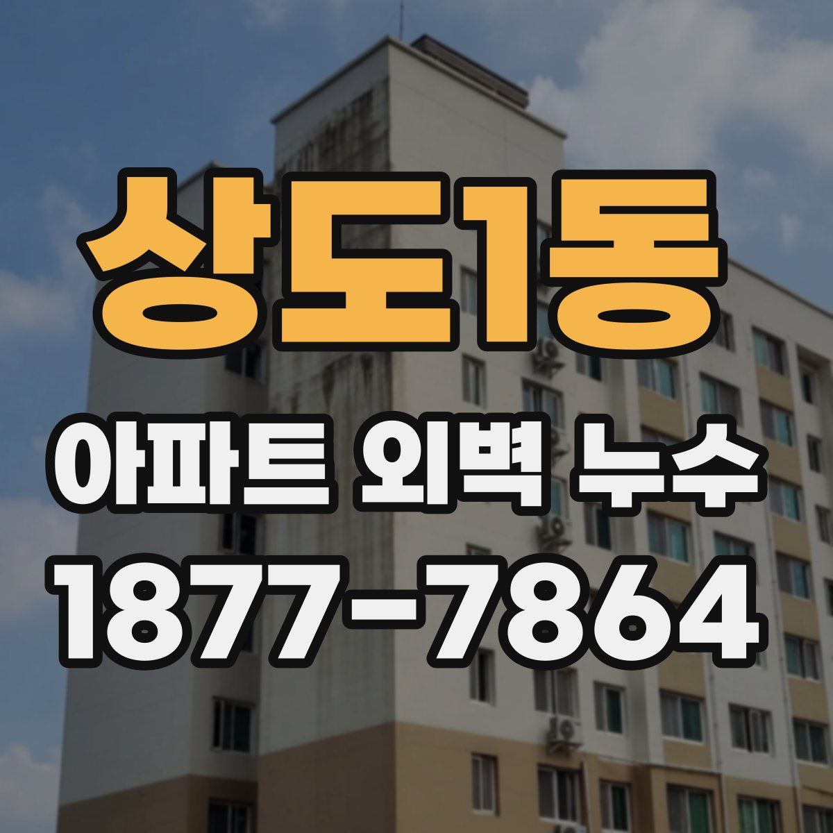 상도1동 아파트 외벽 누수