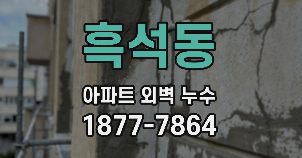 흑석동 아파트 외벽 누수